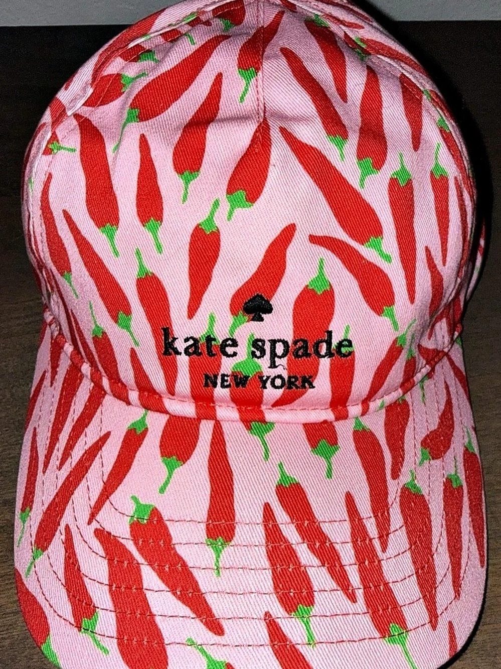kate spade new york peppers baseball cap Pink & Red